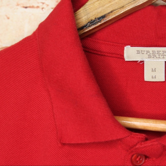 Burberry Brit | Mens Classic Red Polo - Picture 10 of 14
